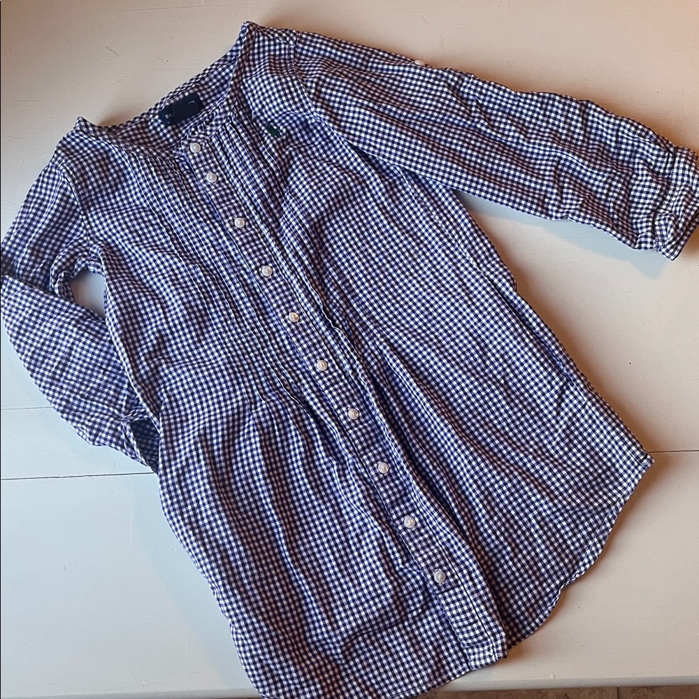 Ralph Lauren Blue and White Gingham Kids Dress
